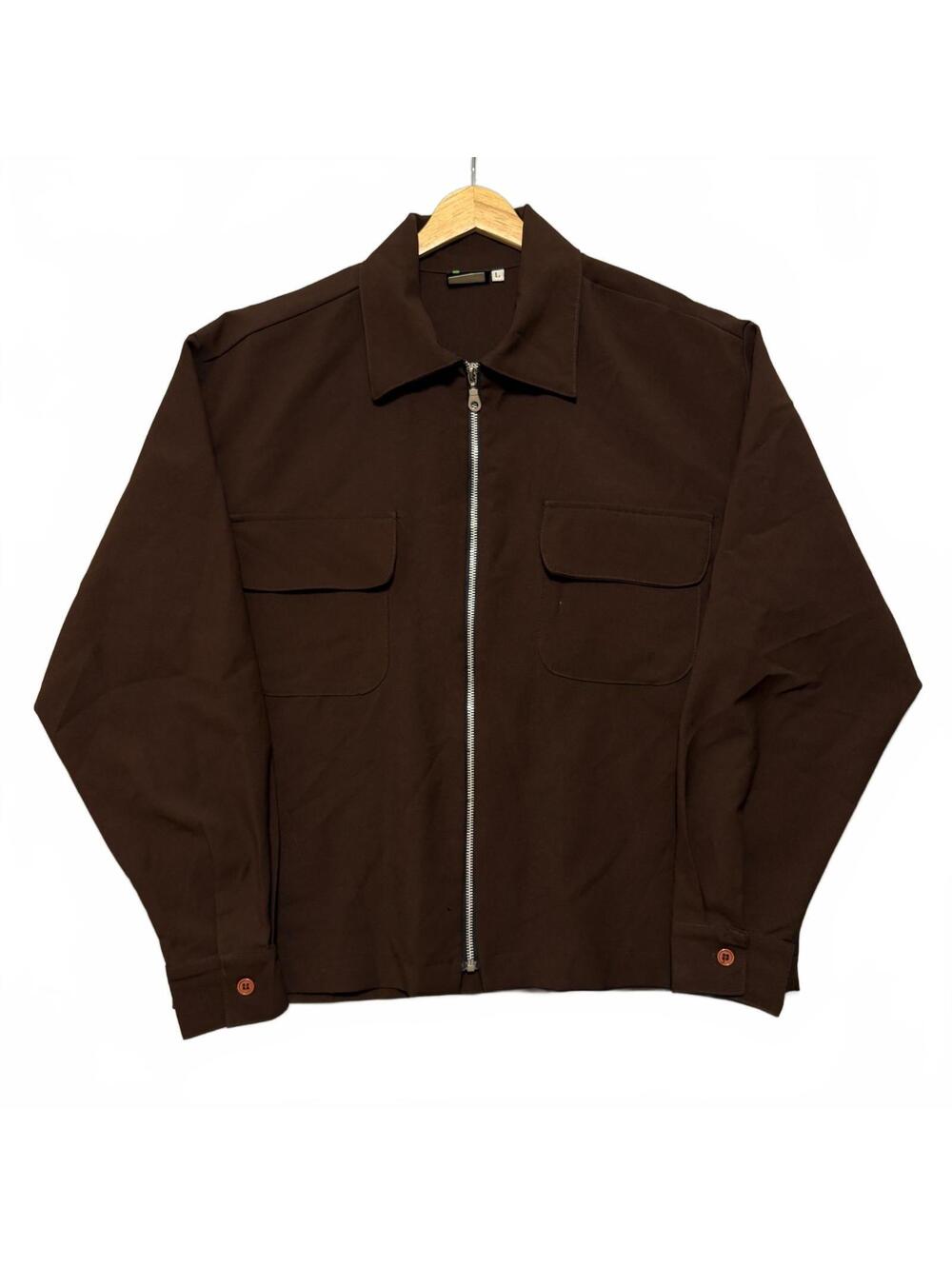 VTG 80's Dark Brown Zip Up Jacket Men's M Workwear